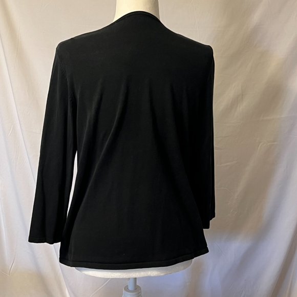 Linden Hill button close black cardigan sweater - Picture 2 of 5